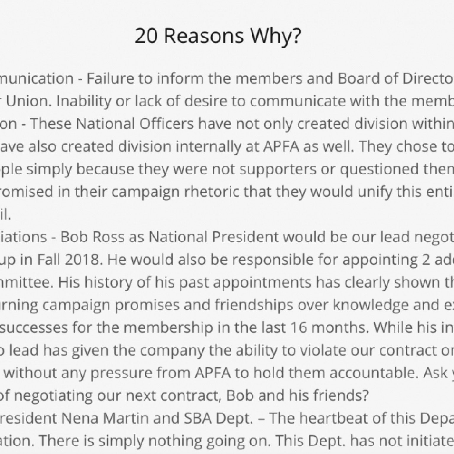 APFA Officer Recall Effort Heats Up