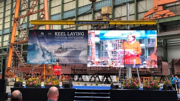 German Chancellor Angela Merkel Crystal Endeavor
