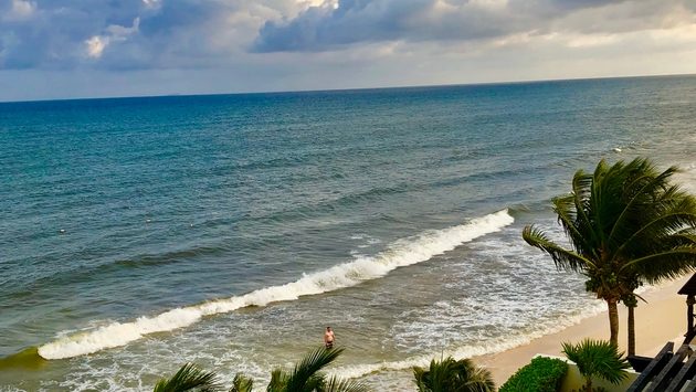 Due to the resort’s private off-the-beaten-path location, a stay at this Mexican Caribbean hideaway is quiet tranquil paradise. It’s so easy to relax here—by one of the resort’s four pools, on the white sand beach, or the private patio of your suite. (Photo by Noreen Kompanik)