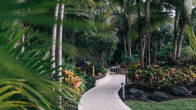 300-acre tropical outdoor oasis at Elegant lobby at JW Marriott Miami Turnberry