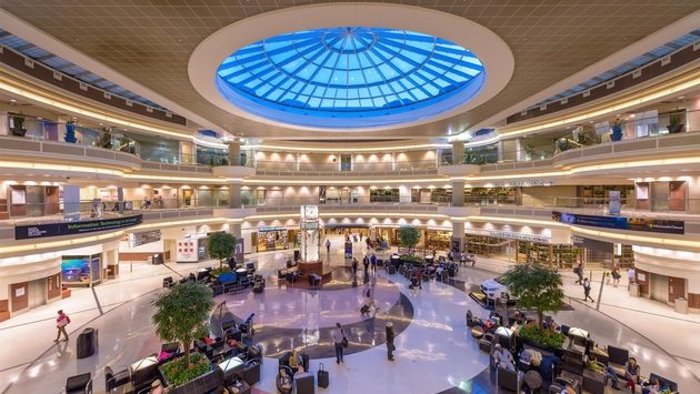 The main hall inside Hartsfield-Jackson Atlanta International Airport