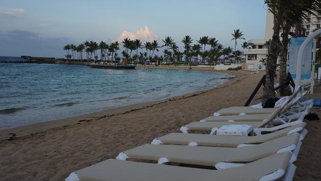 Caribe Hilton beach.