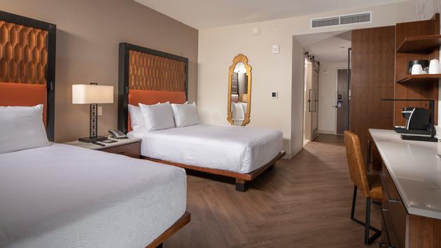 A Tower guest room with two queen beds, walt disney world resort