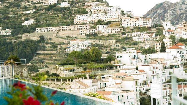 view from Belmond Hotel Caruso on the Amalfi Coast