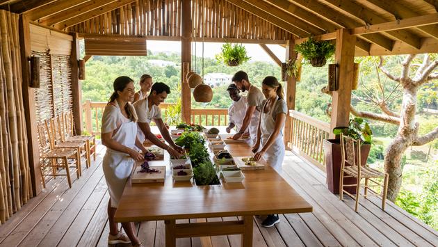 cooking class at BodyHoliday in St. Lucia