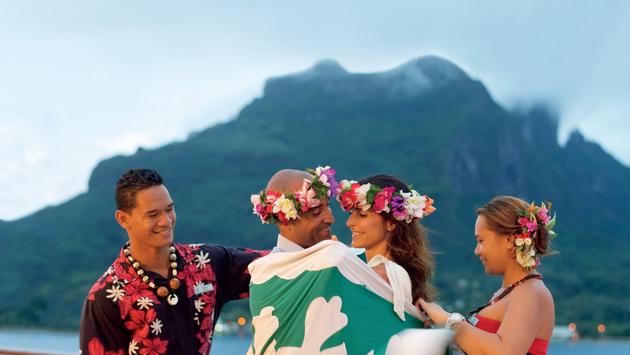 A Polynesian blessing ceremony.