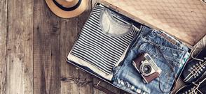 Packed suitcase ready for travel