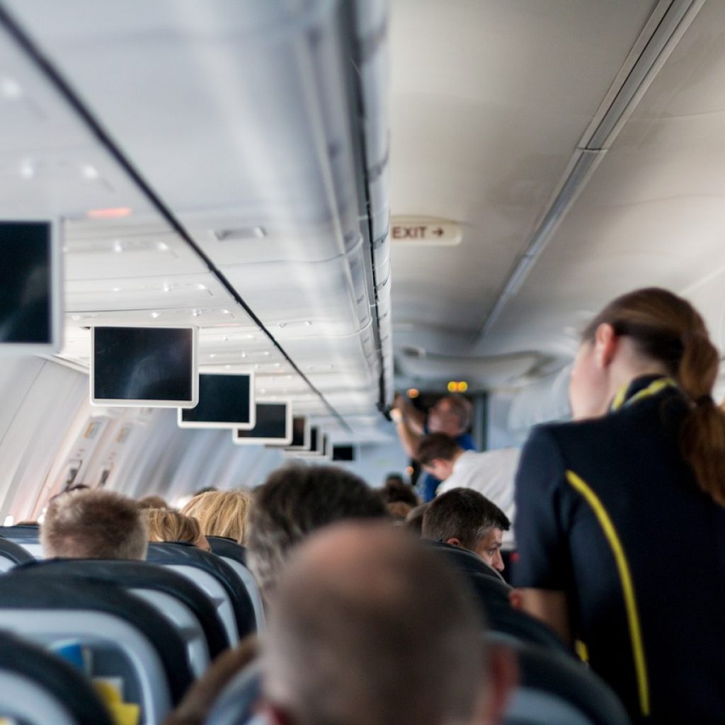 plane, stewardess, mockup