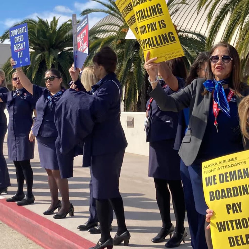 Flight Attendants Picket Around The Country