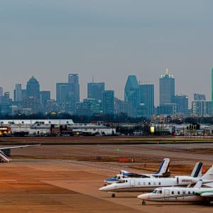 passenger planes on runway